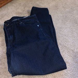 Express denim blue high rise Jean leggings